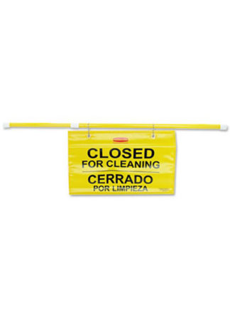 Rubbermaid Hanging Sign with-Closed For Cleaning Imprint
